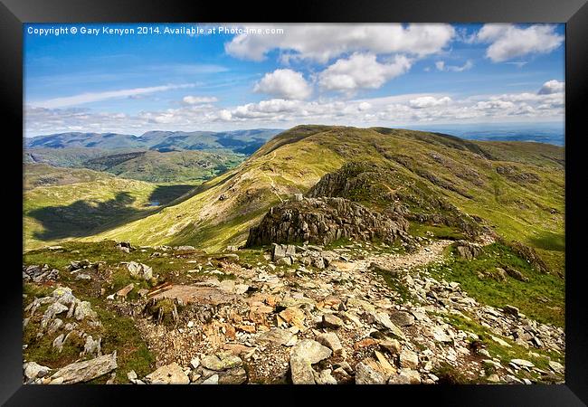  Views Of Wetherlam On Route Up Coniston Old Man Framed Print by Gary Kenyon