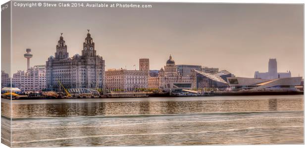  Liverpool Skyline Canvas Print by Steve H Clark