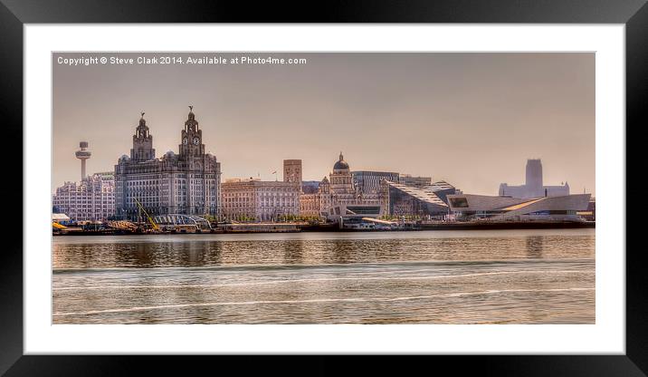  Liverpool Skyline Framed Mounted Print by Steve H Clark