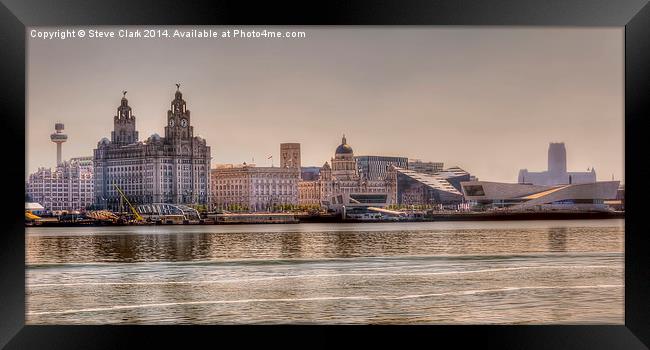 Liverpool Skyline Framed Print by Steve H Clark