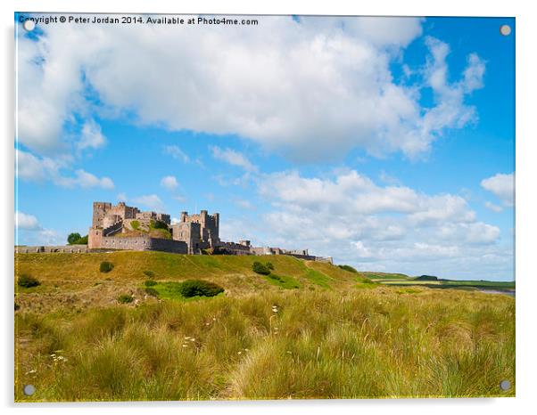  Bamburgh Castle Northumberland Acrylic by Peter Jordan