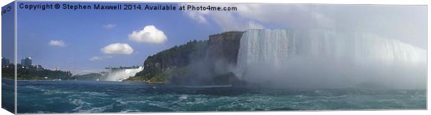  Niagara Falls Panorama. Canvas Print by Stephen Maxwell