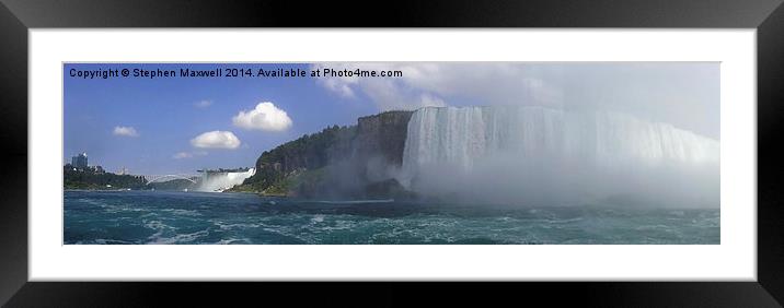  Niagara Falls Panorama. Framed Mounted Print by Stephen Maxwell