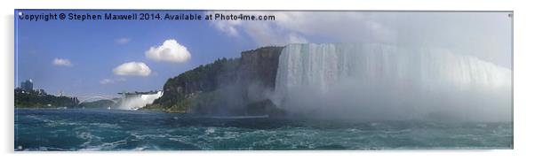  Niagara Falls Panorama. Acrylic by Stephen Maxwell