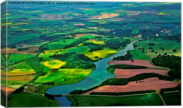  The River Derwent From 2000 Feet Canvas Print by Nick Wardekker
