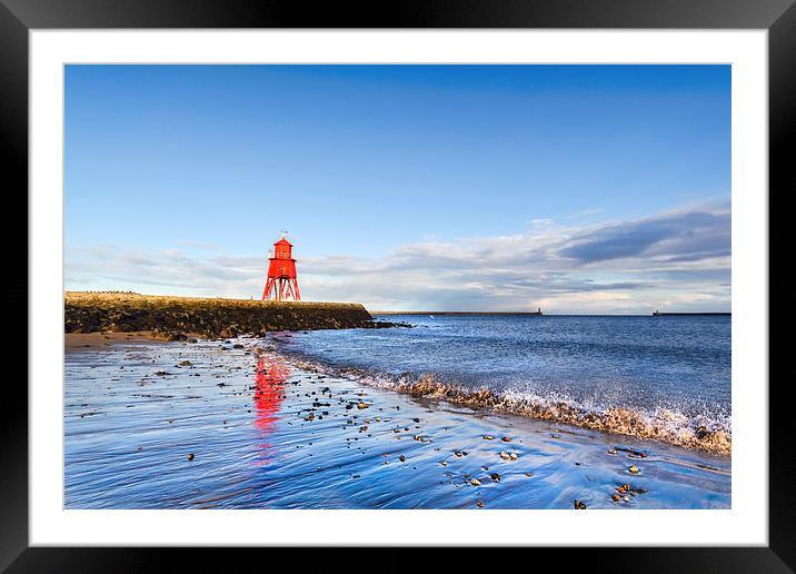 South Shields Groyne Framed Mounted Print by Kevin Tate