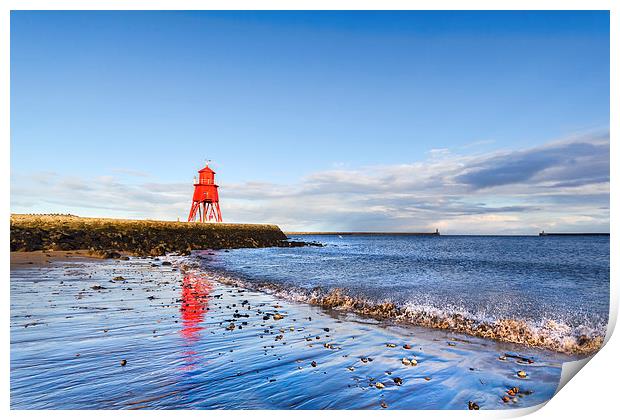 South Shields Groyne Print by Kevin Tate