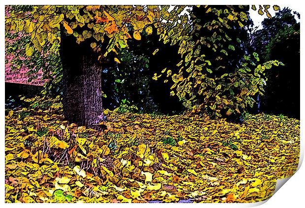 Golden Autumn  Print by sylvia scotting