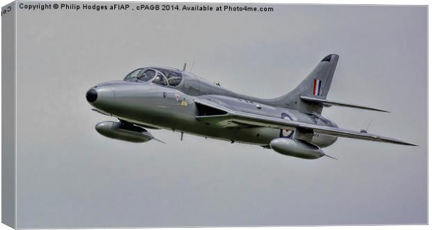  Two Seat Hawker Hunter  Canvas Print by Philip Hodges aFIAP ,
