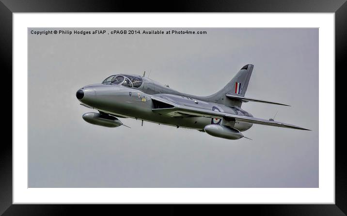  Two Seat Hawker Hunter  Framed Mounted Print by Philip Hodges aFIAP ,
