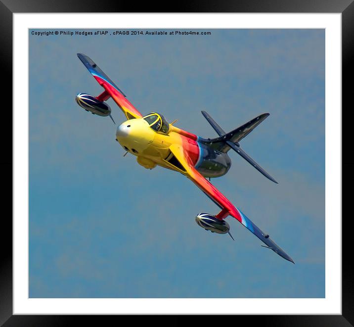  Hawker Hunter F58A  " Misdemeanor " Framed Mounted Print by Philip Hodges aFIAP ,