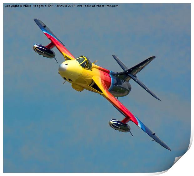  Hawker Hunter F58A  " Misdemeanor " Print by Philip Hodges aFIAP ,