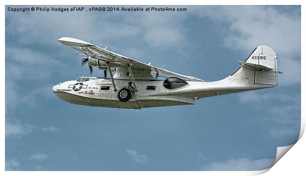  Consolidated Catalina PBY-5A Print by Philip Hodges aFIAP ,