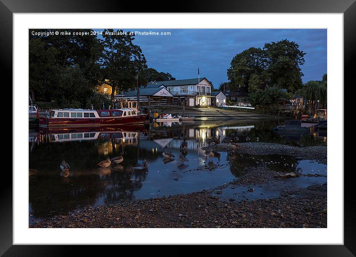  low tide at eel pie Framed Mounted Print by mike cooper