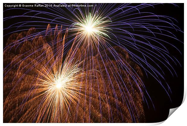  Fireworks Print by Graeme Raffan