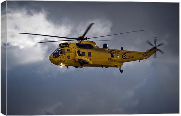 RAF Sea King rescue helicopter Canvas Print by Gary Eason