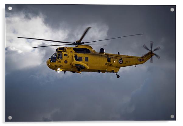 RAF Sea King rescue helicopter Acrylic by Gary Eason