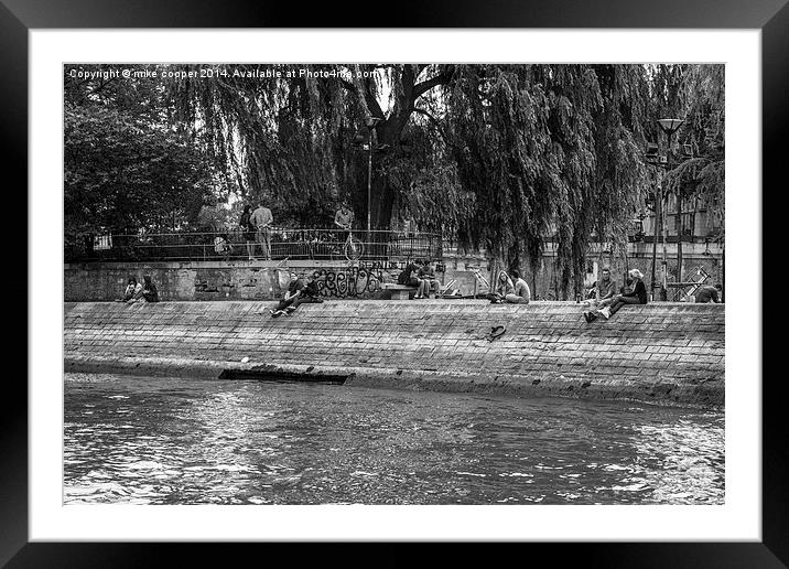 along the Seine Framed Mounted Print by mike cooper