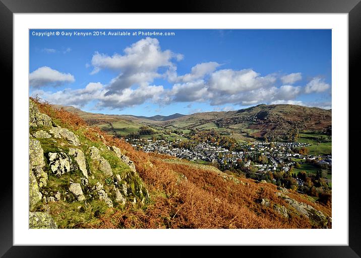  Looking Down On Ambleside  Framed Mounted Print by Gary Kenyon