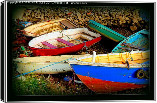 OLD FISHING BOATS  Canvas Print by ROS RIDLEY