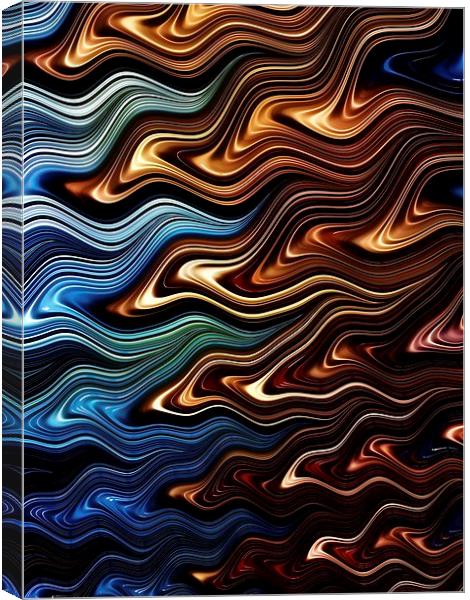  Merging Waves Canvas Print by Amanda Moore