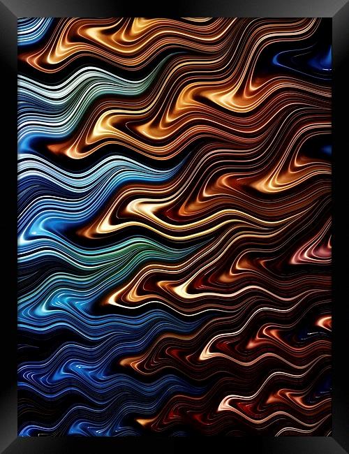  Merging Waves Framed Print by Amanda Moore