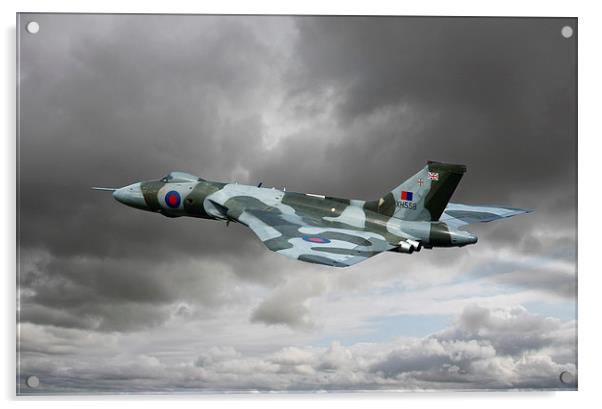  Avro Vulcan XH558 Acrylic by Tony Bates