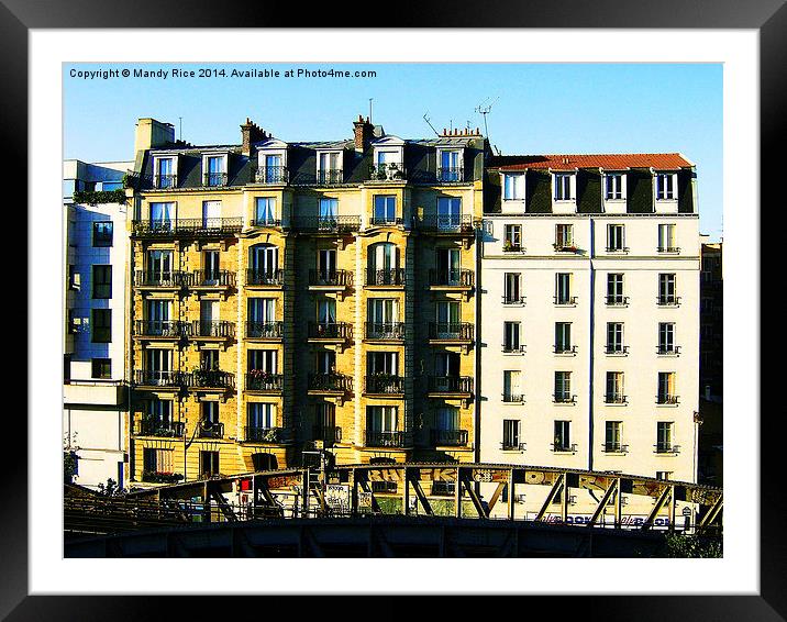  Paris appartments Framed Mounted Print by Mandy Rice