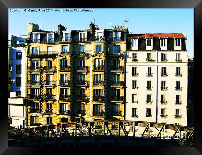  Paris appartments Framed Print by Mandy Rice