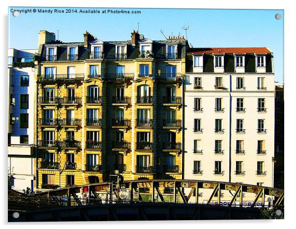  Paris appartments Acrylic by Mandy Rice