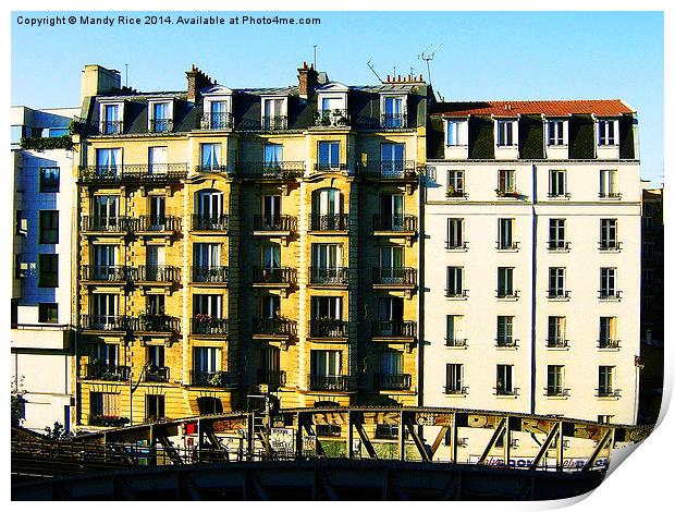  Paris appartments Print by Mandy Rice