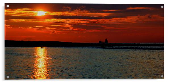 Sunset Ship of the Sea 3 Acrylic by Derek Burton