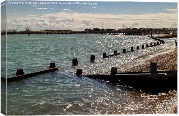 High Tide at Shoreham Harbour Canvas Print by Peter McCormack