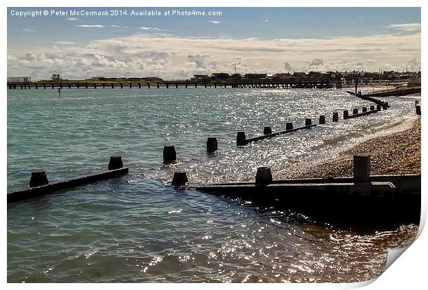 High Tide at Shoreham Harbour Print by Peter McCormack