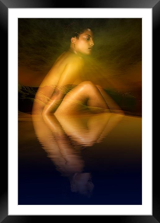  Nadine in Water Framed Mounted Print by Dennis Kilby