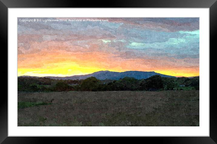  A Painted Sunset over Benderloch  Framed Mounted Print by Bill Lighterness
