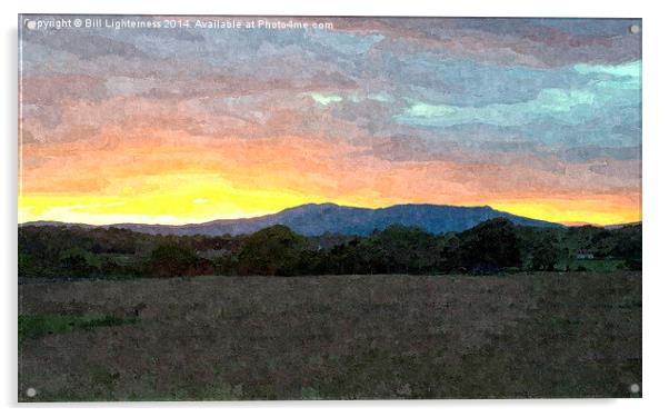  A Painted Sunset over Benderloch  Acrylic by Bill Lighterness