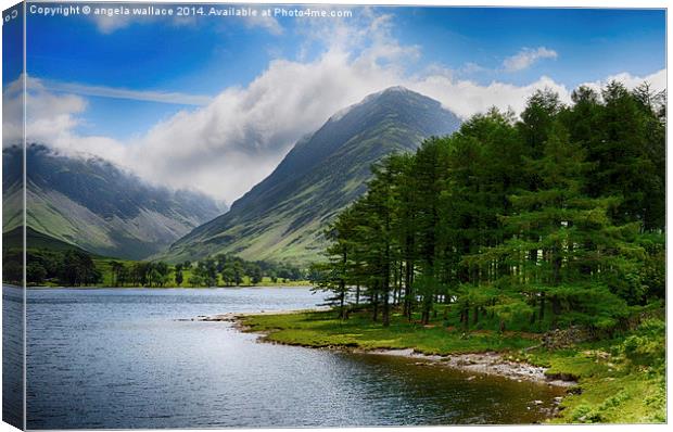  Clouds upon Buttermere Canvas Print by Angela Wallace