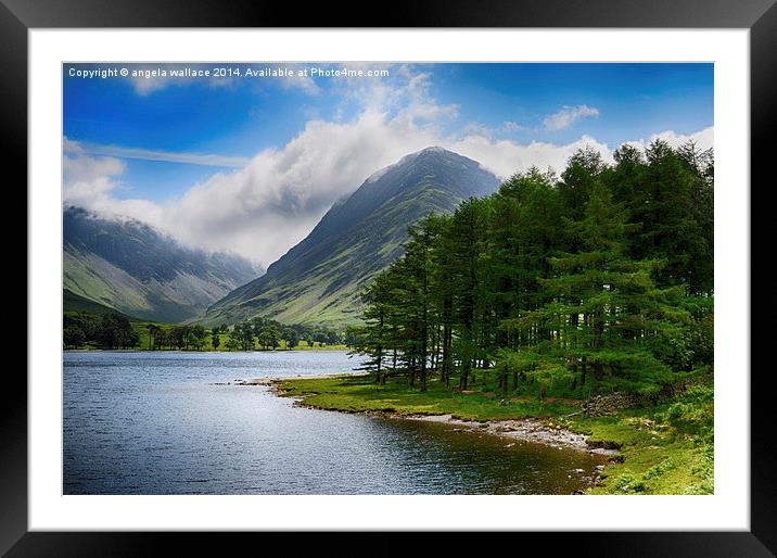  Clouds upon Buttermere Framed Mounted Print by Angela Wallace