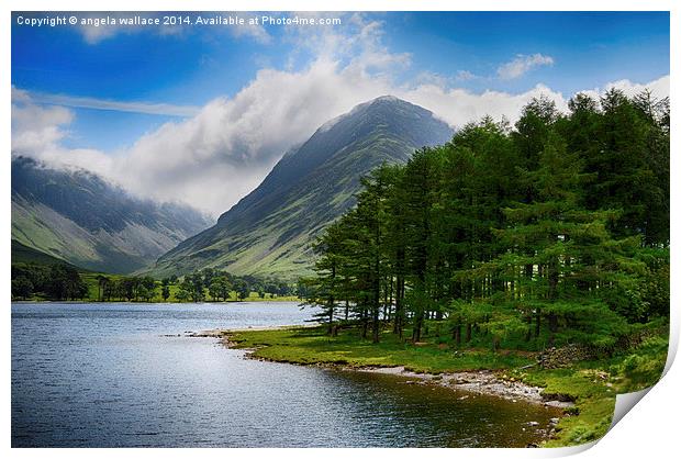  Clouds upon Buttermere Print by Angela Wallace