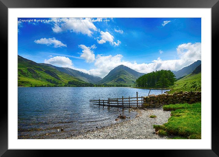  Into Buttermere Framed Mounted Print by Angela Wallace