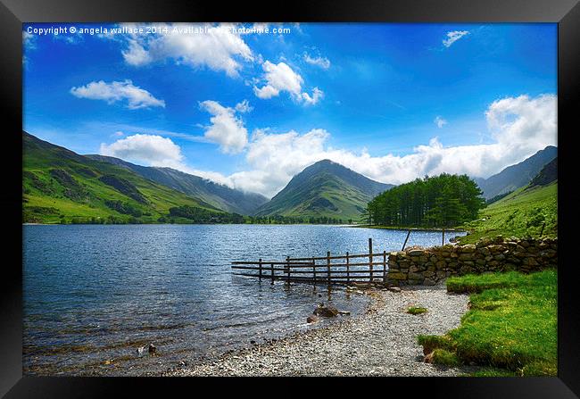  Into Buttermere Framed Print by Angela Wallace