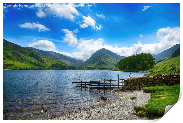  Into Buttermere Print by Angela Wallace
