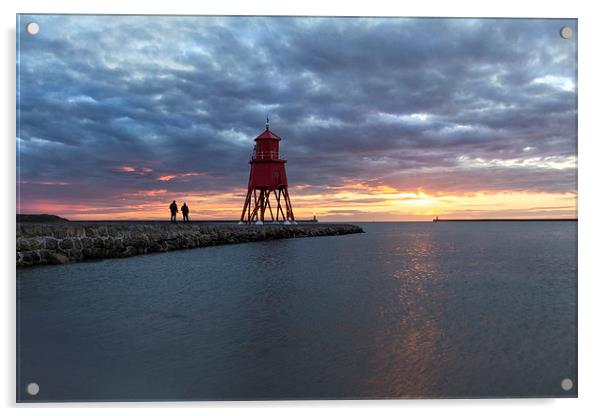  south shields groyne Acrylic by Northeast Images