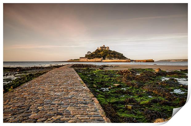  Early Light at St Michael's Mount Print by Bob Small