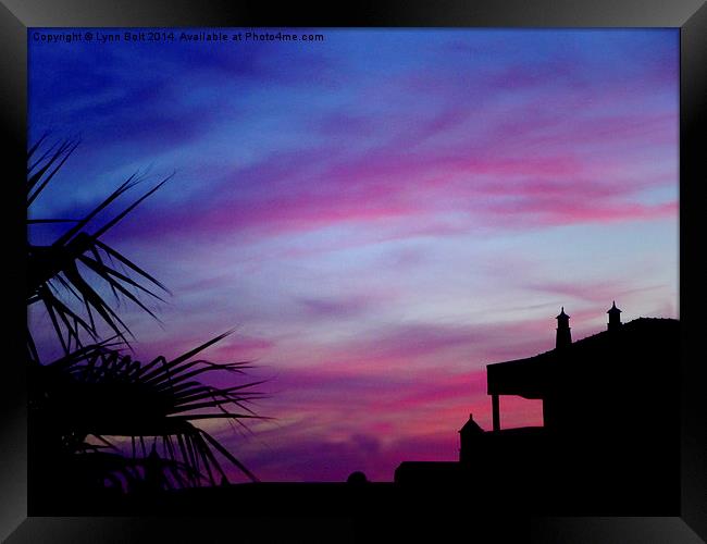  Sunset Silhouettes Framed Print by Lynn Bolt