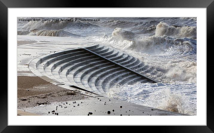  Wave breaker Framed Mounted Print by Ian Clamp