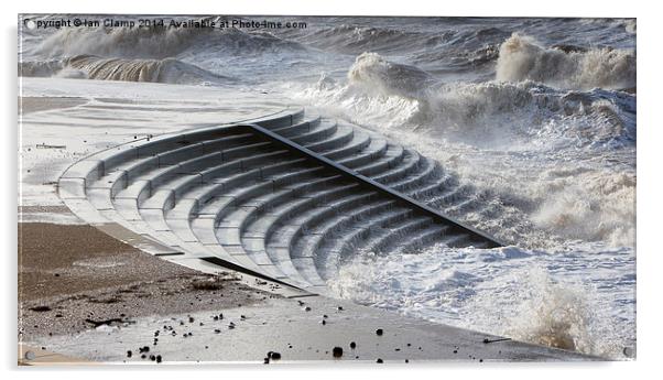  Wave breaker Acrylic by Ian Clamp