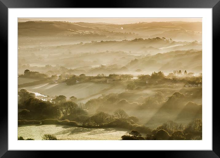  Dorset Sunrise Framed Mounted Print by Bob Small