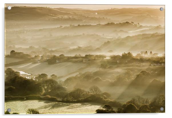  Dorset Sunrise Acrylic by Bob Small